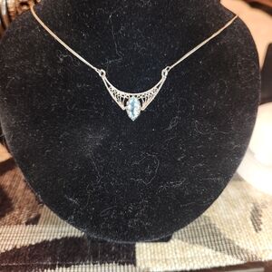 Women's Italian Blue Topaz Necklace
